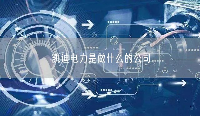 凯迪电力是做什么的公司