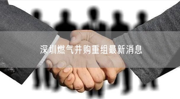 深圳燃气并购重组最新消息